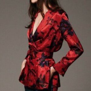 NWT - ZARA - Size L - Red, Purple and Black Blouse/Jacket